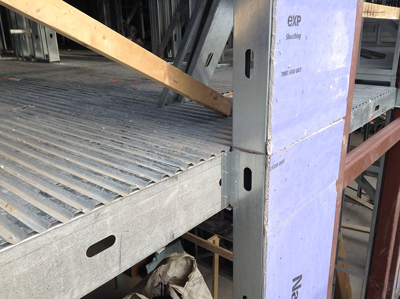 steel stud/joist framing for College Townhouses, Ithaca, NY