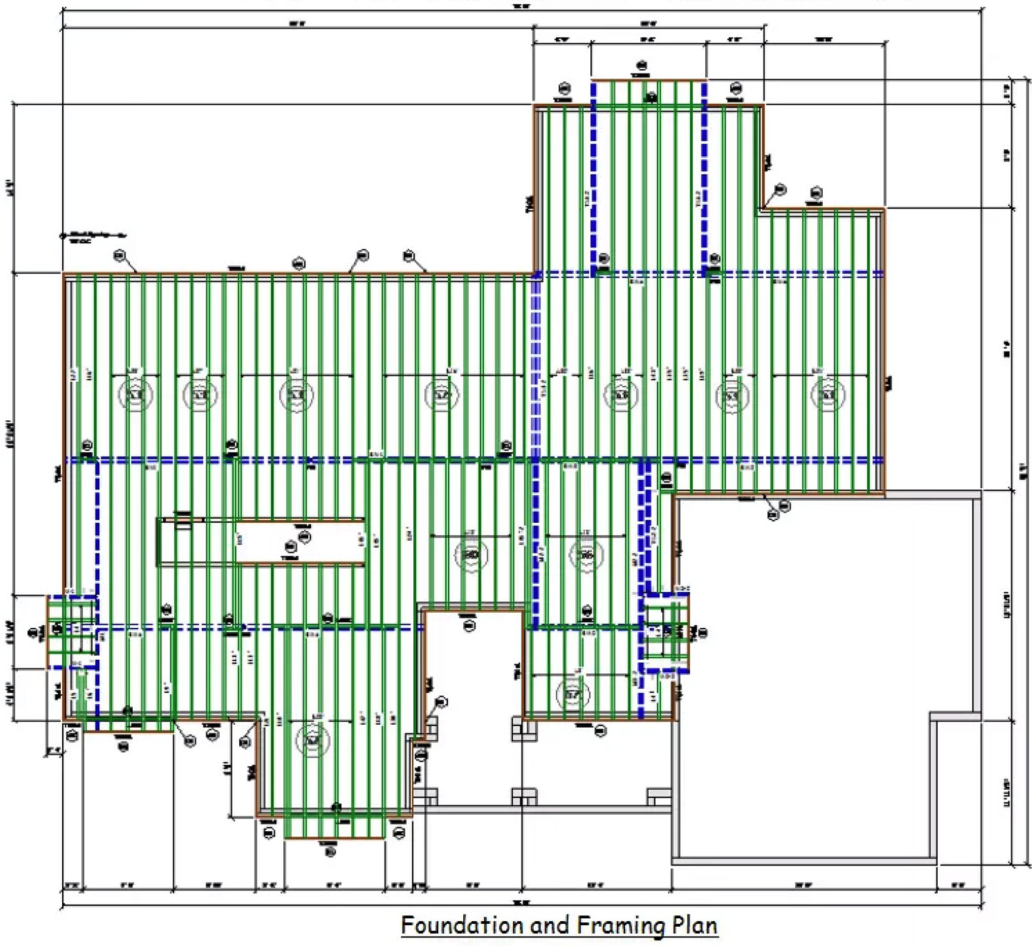 framing plan, wood construction