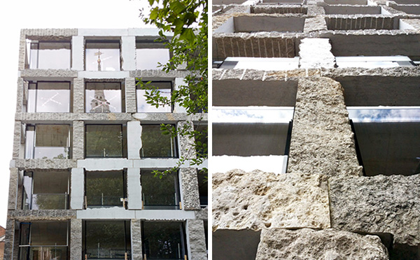 Amin Taha proposal for 10-story loadbearing stone building