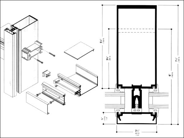 mullion detail section