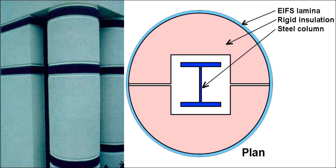 EIFS cylinders