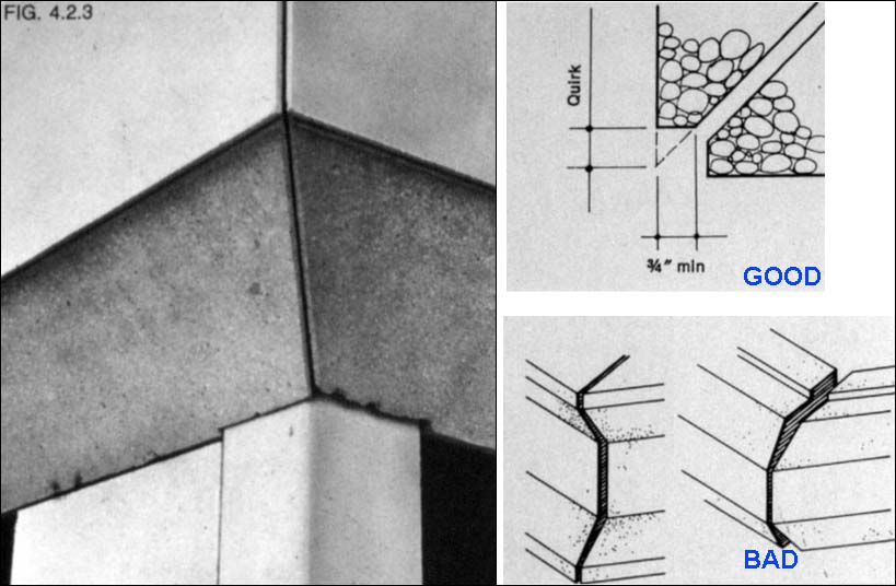 precast panel detailing: avoid sharp corners