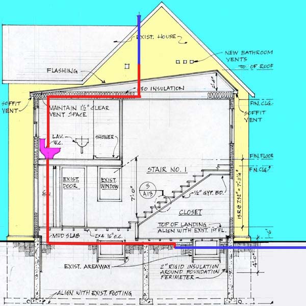 plumbing for Ochshorn addition