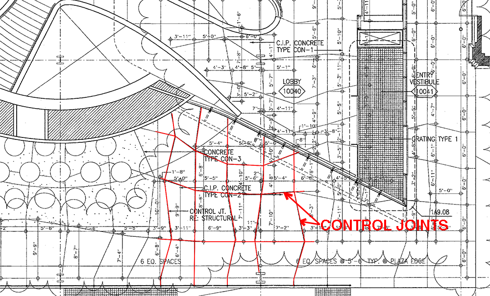 Milstein Hall control joints