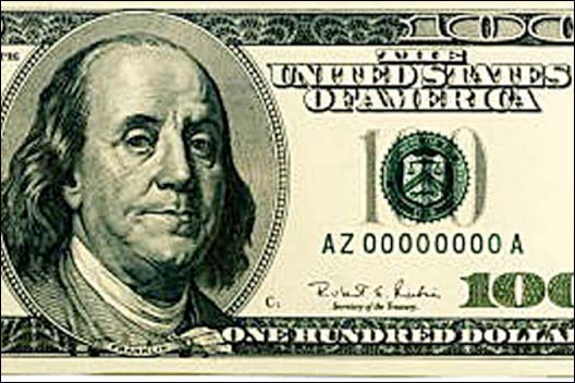 Benjamin Franklin on $100 bill