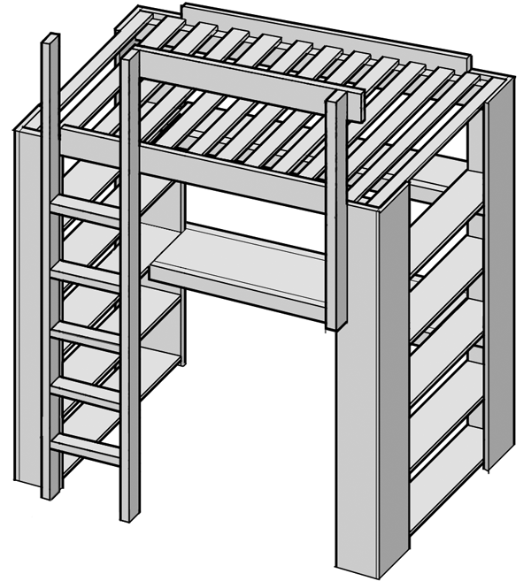 loft bed sketch