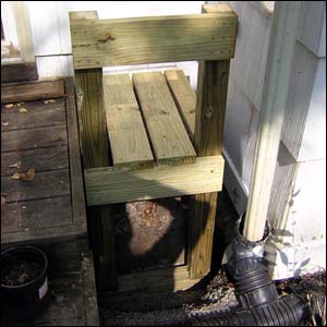 rain barrel platform