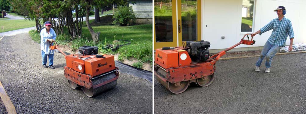 ochshorn driveway crusher run with roller