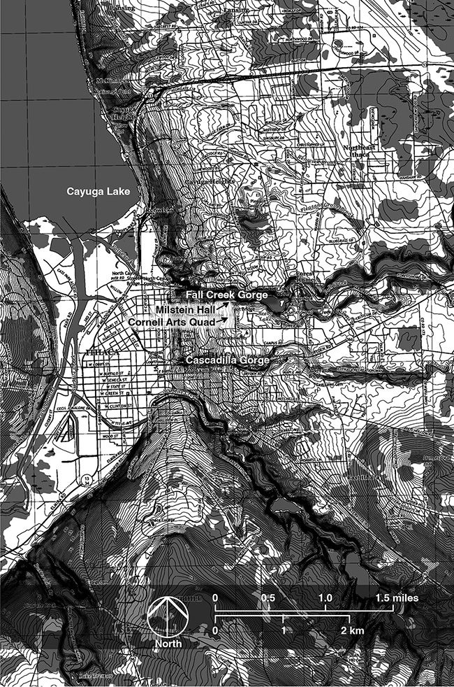 topo map of Ithaca. NY area