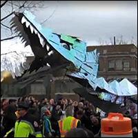 Cornell's green dragon parade