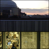 sunset over Milstein Hall image