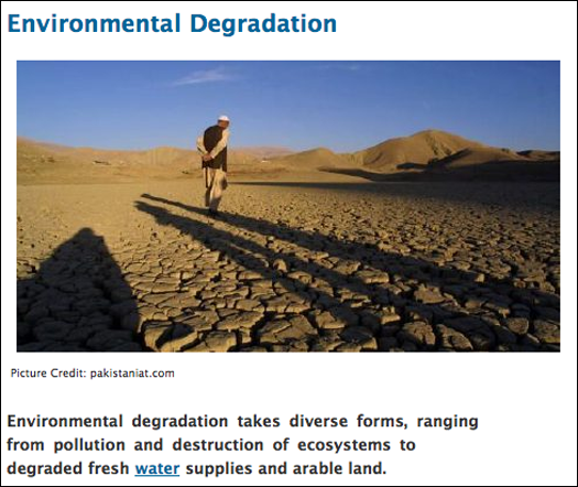 environmental degradation