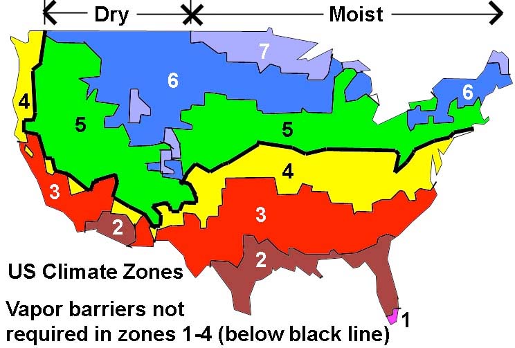 climate map based on ASHRAE