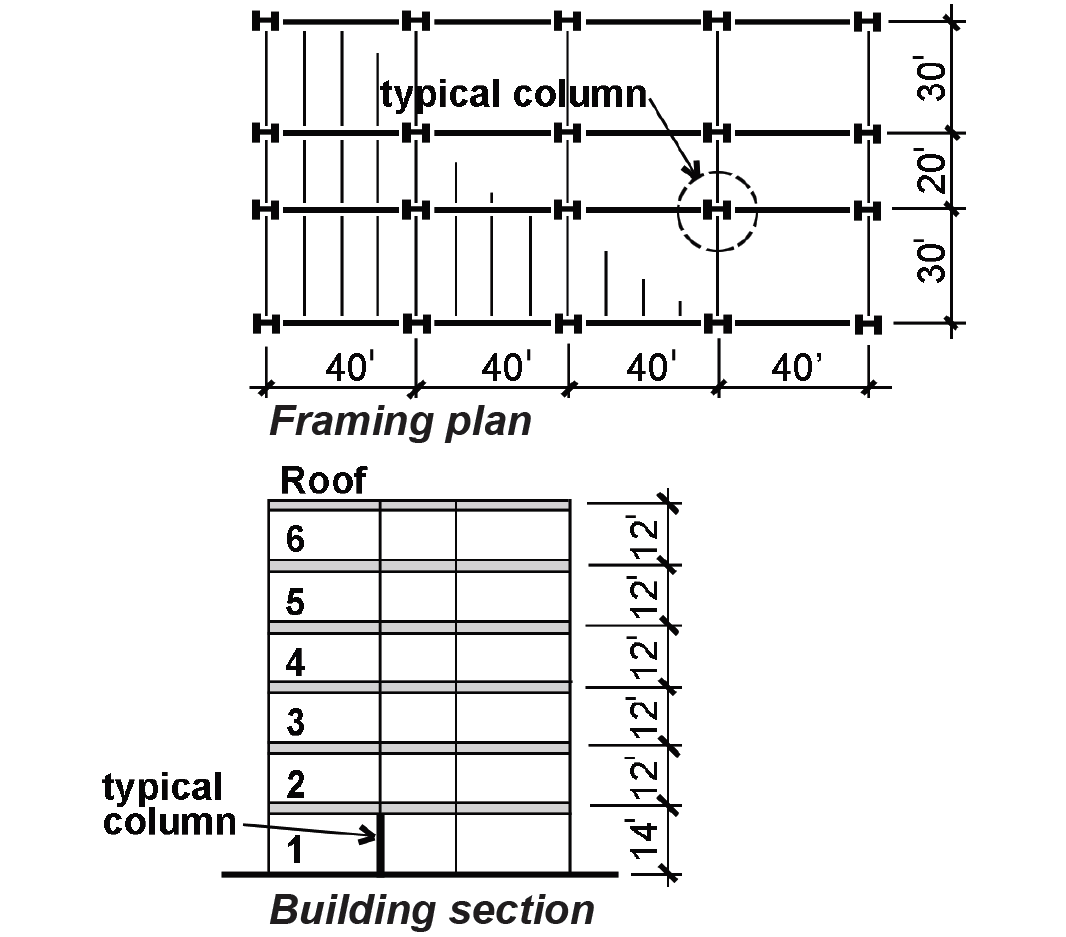 Framing plan and building section